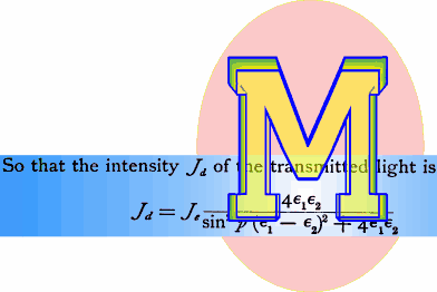 Collage based on Drude 1902, p. 305:  Formula for the intensity of Newton's rings